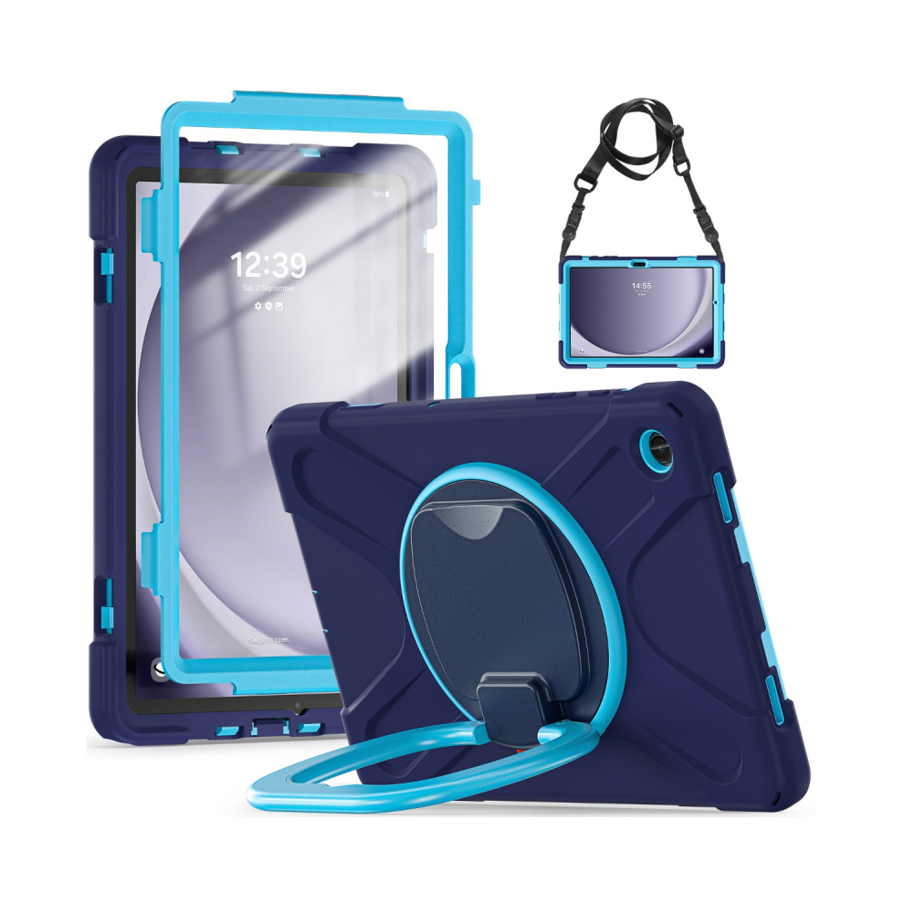 (Navy S7 Fe 2021 T730) 360 Rotation Case For Samsung Galaxy Tab S9 Fe Plu Blue 967854418866