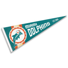 Miami Dolphins Throwback Vintage Retro Pennant Flag
