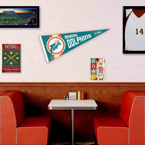 Miami Dolphins throwback vintage retro vimple flag 2