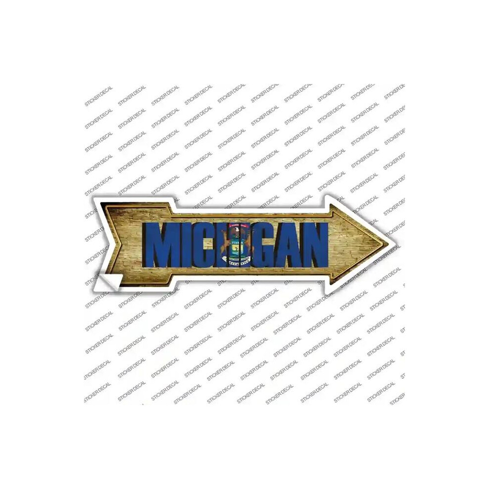 Smart Blonde A-215S-L Michigan Novelty Arrow Sticker Decal - Large 792636314087
