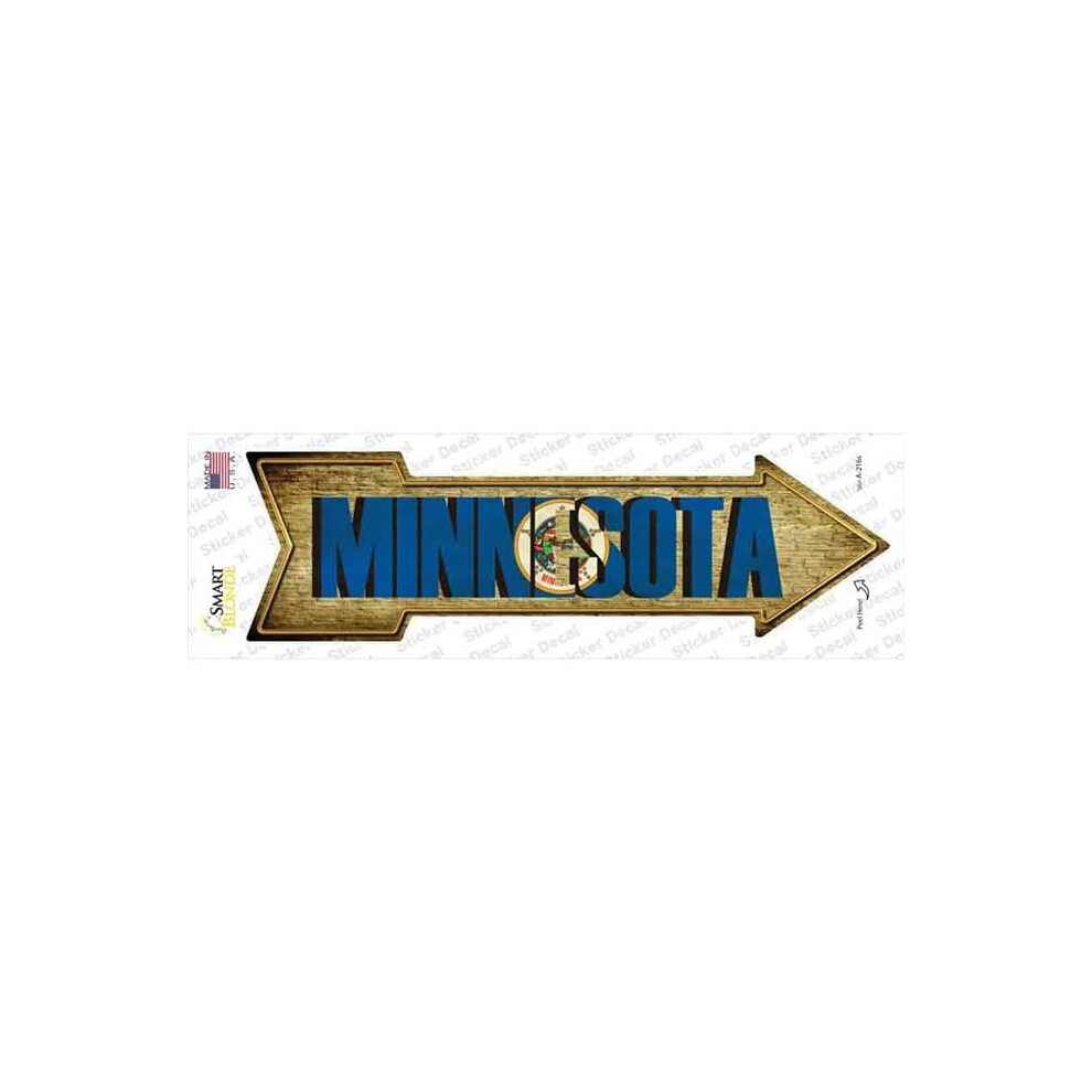 Smart Blonde A-216S-M Minnesota Novelty Arrow Sticker Decal - Medium 792636314124