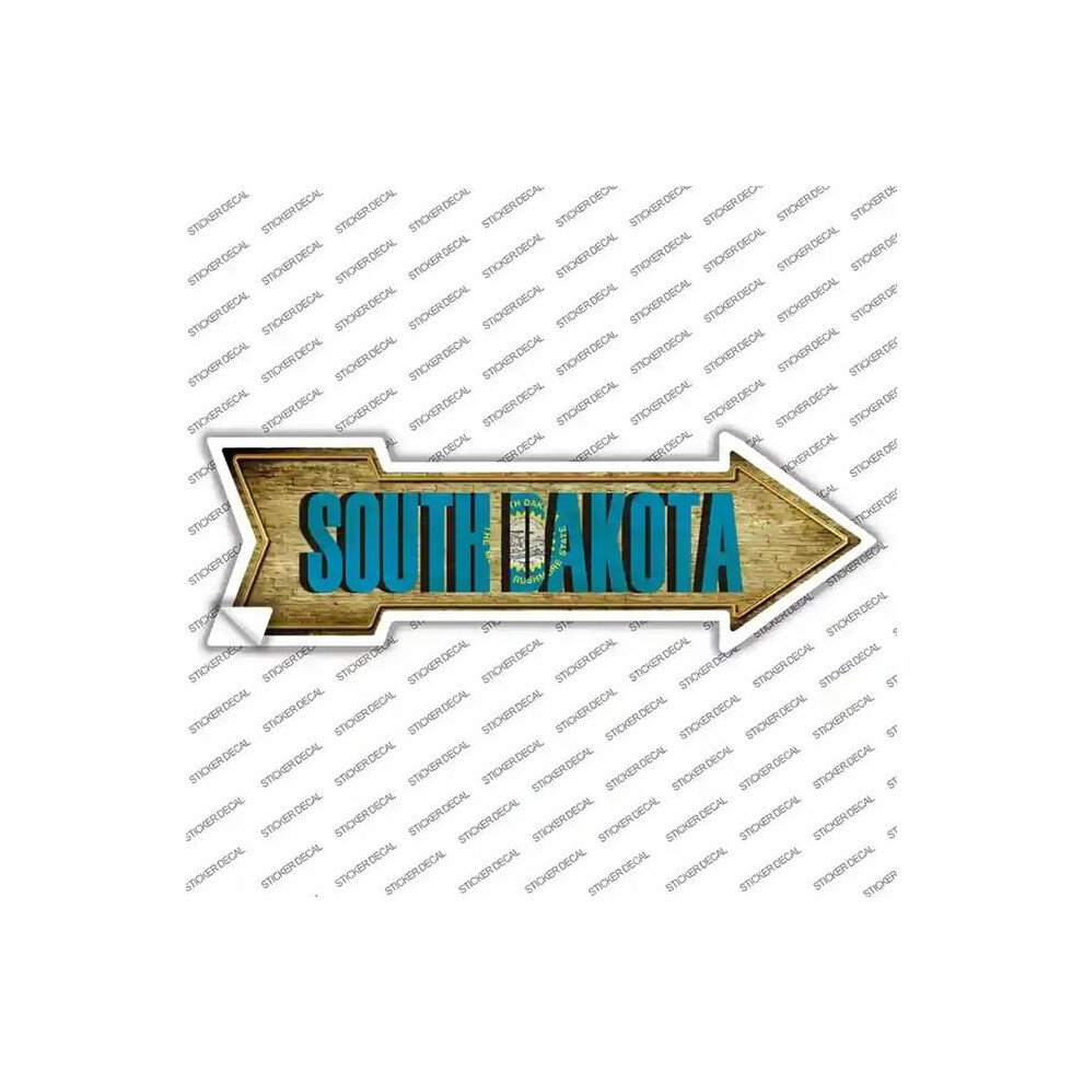 Smart Blonde A-234S-L South Dakota Novelty Arrow Sticker Decal - Large 792636314391