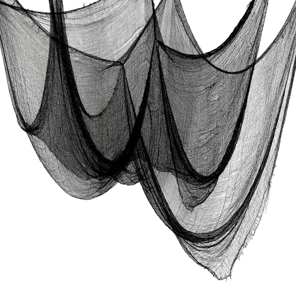 Cyantor Halloween Gruseltuch Schwarz 80?400 Zoll - Halloween Dekorationen Ausverkauf - Gruselige Halloween Dekorationen Drau En Drinnen-image