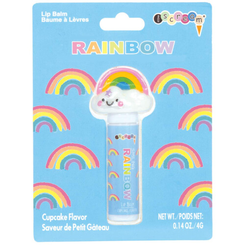 iscream Bálsamo Labial Scented de Cupcake em Forma de Arco-Íris e Nuvens