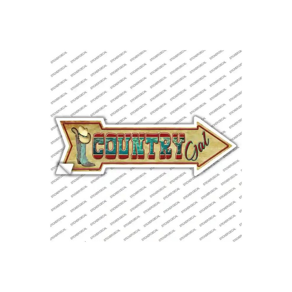 Smart Blonde A-248S-L Country Gal Novelty Arrow Sticker Decal - Large 792636314469