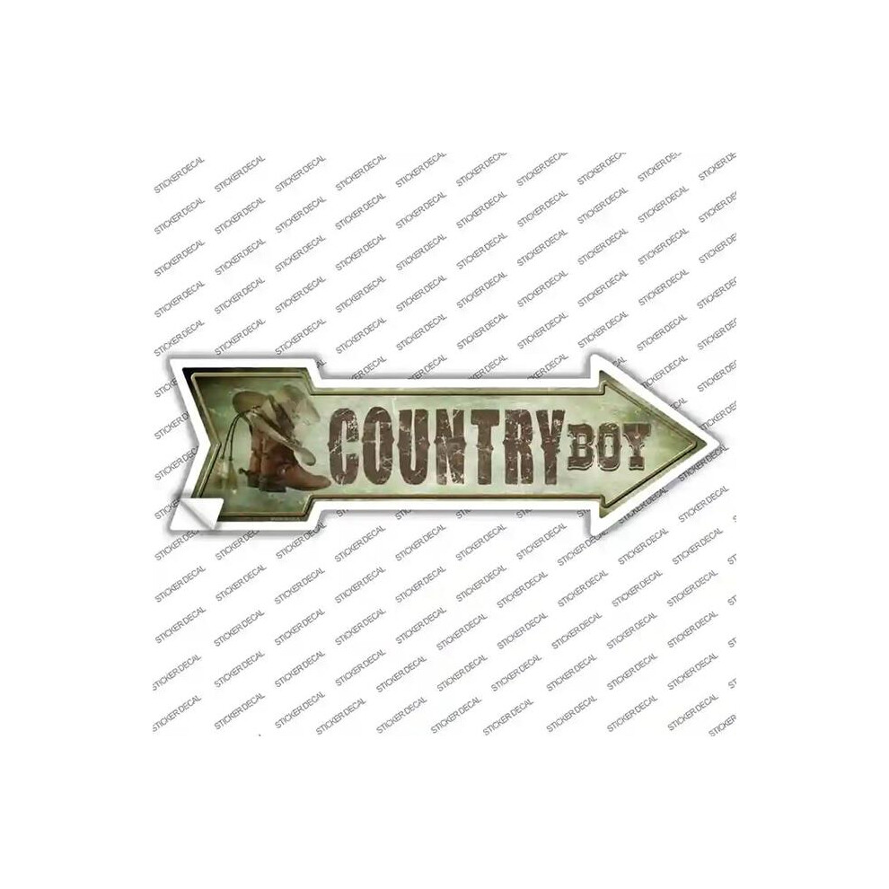 Smart Blonde A-249S-L Country Boy Novelty Arrow Sticker Decal - Large 792636314476