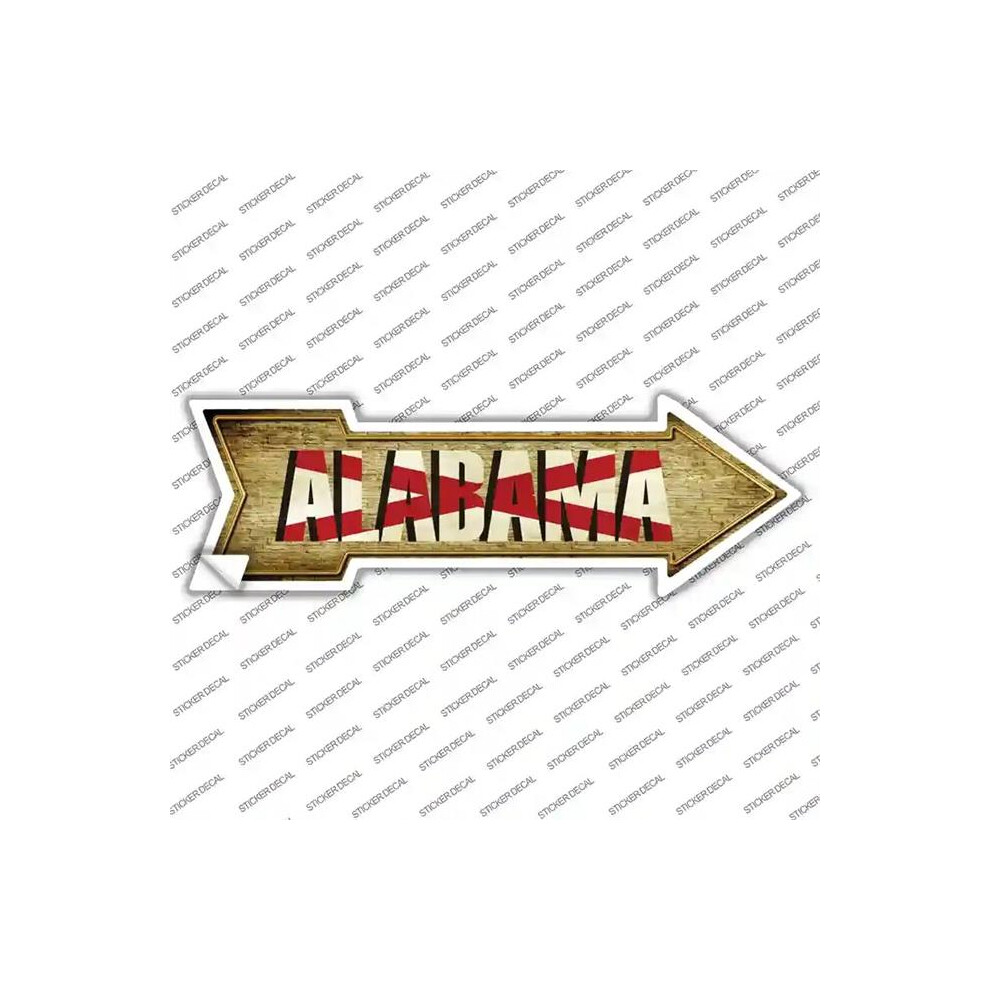 Smart Blonde A-194S-L Alabama Novelty Arrow Sticker Decal - Large 792636314650
