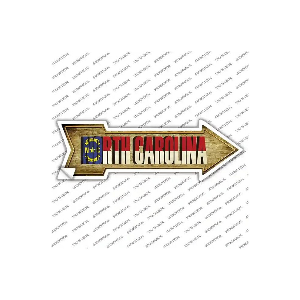 Smart Blonde A-226S-L North Carolina Novelty Arrow Sticker Decal - Large 792636314865
