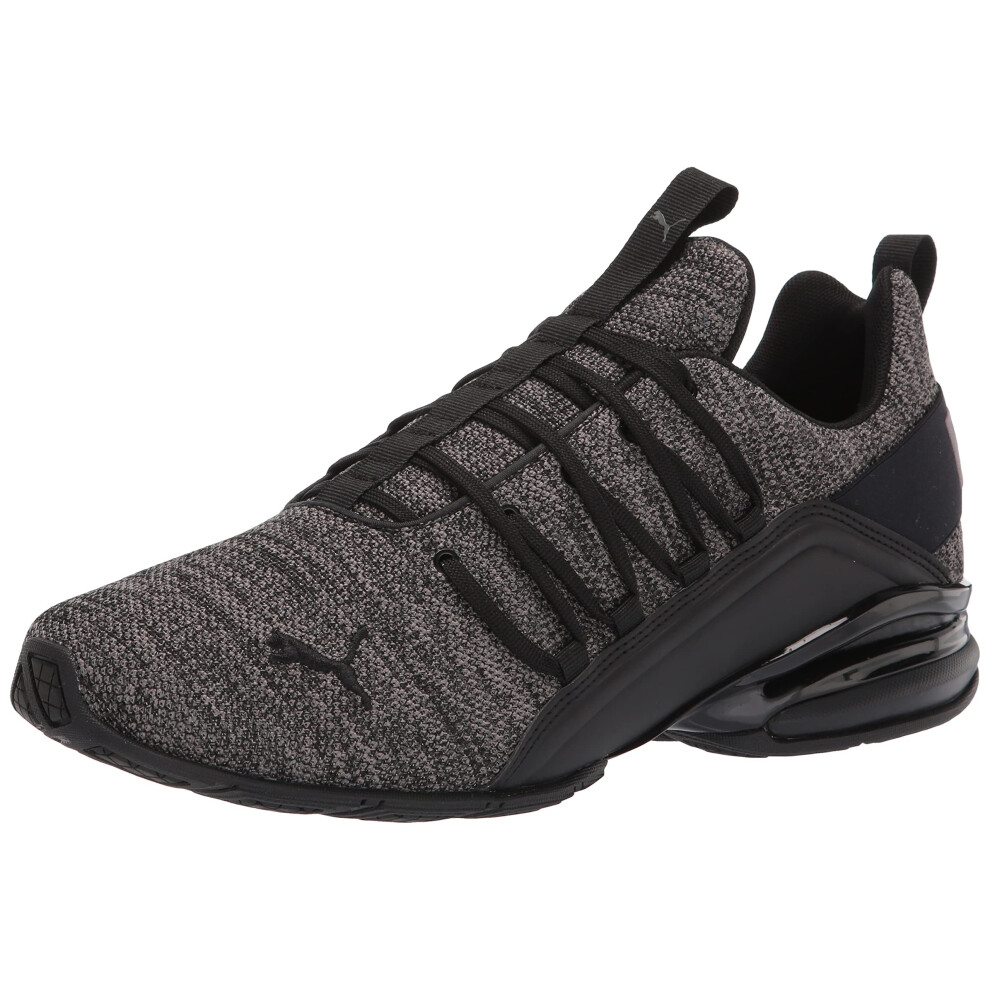 PUMA Men's Axelion Cross Trainer Running Shoe  Multi Black-Castlerock  9