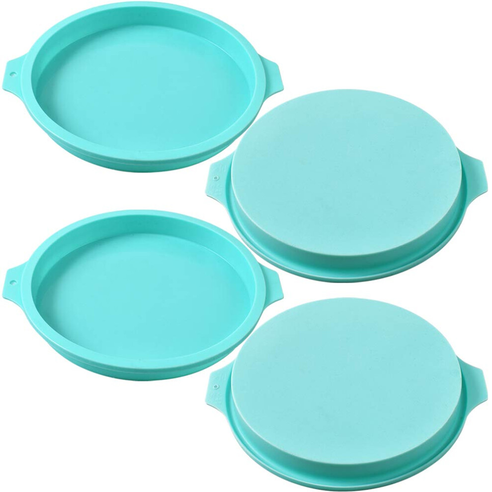 Newk Stampo Rotondo In Silicone Per Torte, 4 Confezioni Di Dischi In Silicone Come Stampi Per Torte, Sottobicchieri In Resina, Sapone Fatto A Mano, 20,3 Cm-image