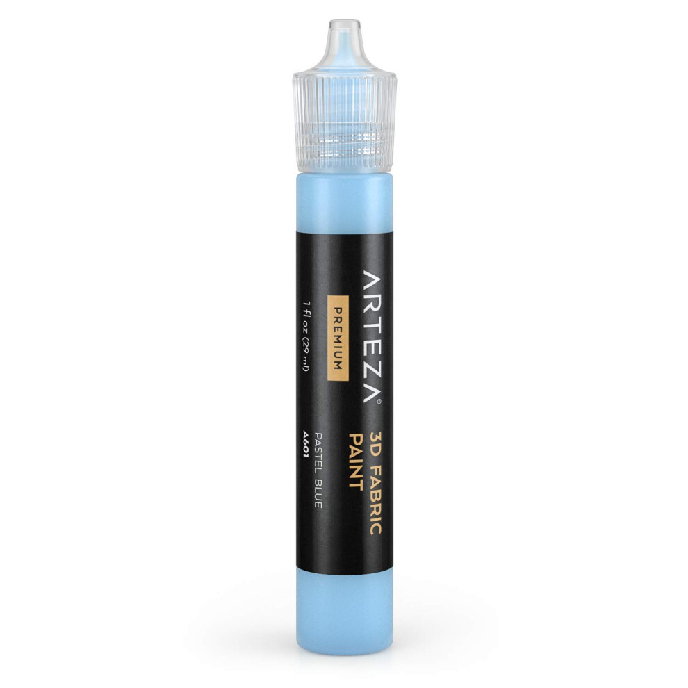 Arteza 3D-Stofffarbe, Pastellblau A601, 28-Ml-Tube, Waschmaschinen- Und Trocknergeeignet, Textilfarbe F?R Kleidung, Accessoires, Keramik, Glas Un-image