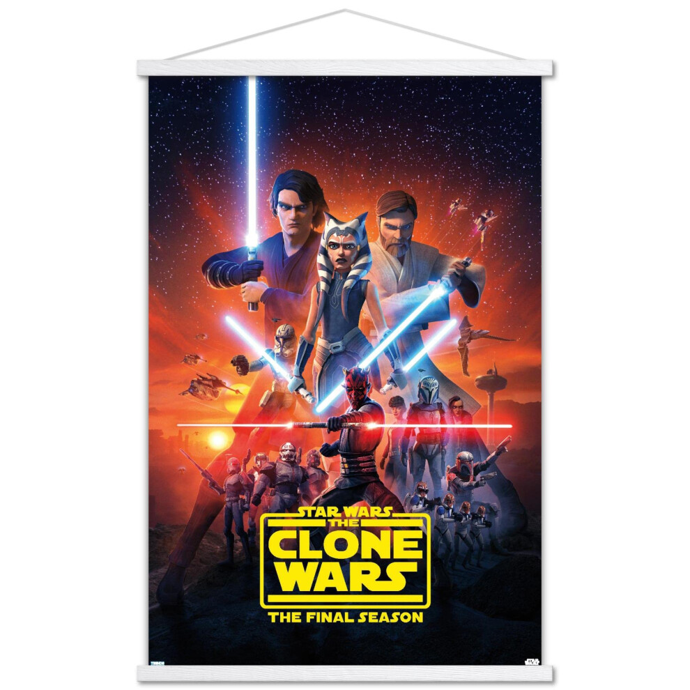 Trends International Star Wars : The Clone Wars - Affiche Murale Key Art Saison 7 22,375"" ...-image