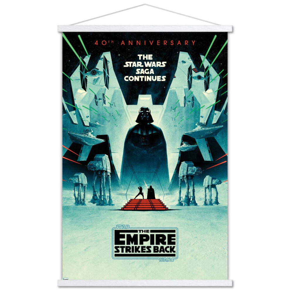 Trends International Star Wars : L'Empire contre-attaque - Affiche murale 40e anniversaire 22,375"""" x 34"""" Impression premium et ensemble de cint