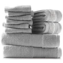 Hearth & Harbor Bath Towels for Bathroom - 100% Ring Spun Cotton Luxury Bathroom Towels - Soft & Highly Absorbent Bath Towels Set 10 Piece Set (