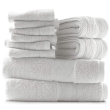 Hearth & Harbor Bath Towels for Bathroom - 100% Ring Spun Cotton Luxury Bathroom Towels - Soft & Highly Absorbent Bath Towels Set 10 Piece Set (2 Bat