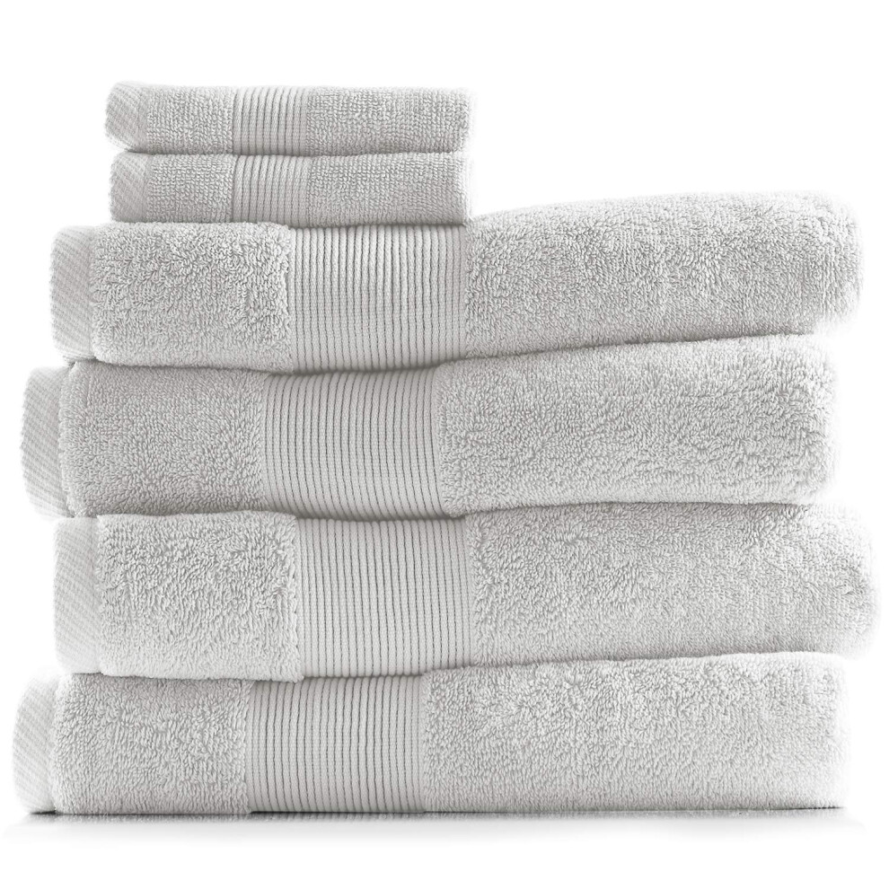 Serviettes de bain Hearth & Harbor - Serviettes de bain de luxe 100 % coton fil        l'anneau - Ensemble de 6 serviettes de bain ultra douces et tr