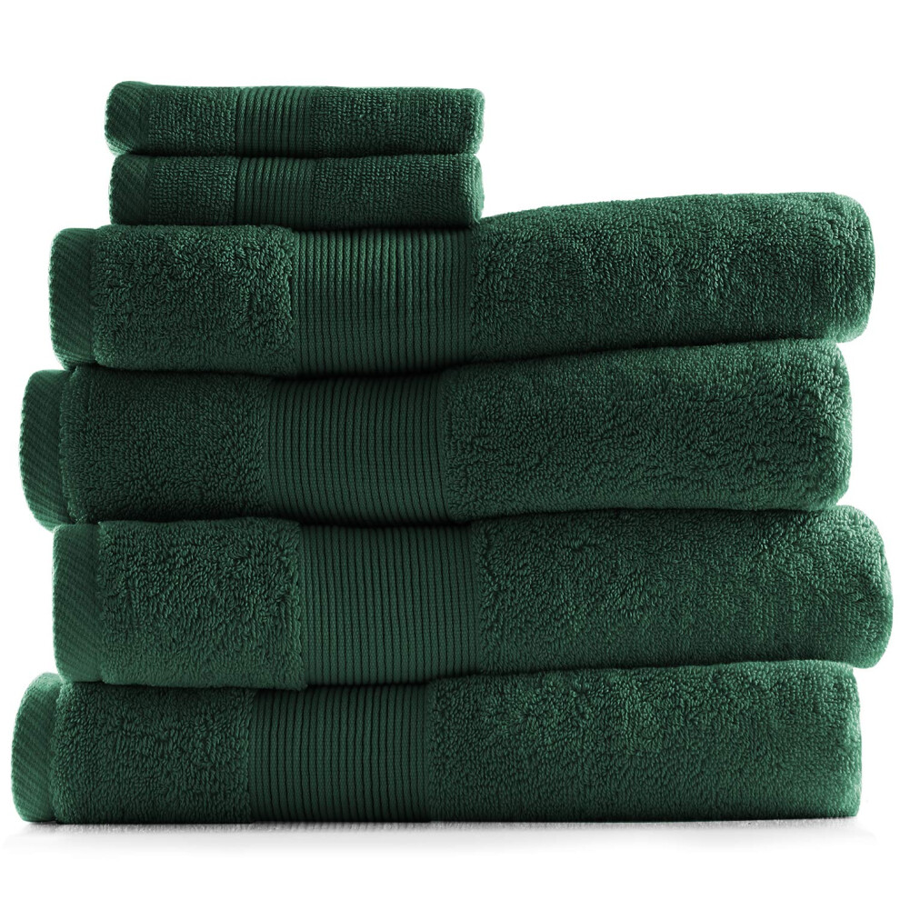 Serviettes de bain Hearth & Harbor - Serviettes de bain de luxe 100 % coton fil        l'anneau - Ensemble de 6 serviettes de bain ultra douces et tr