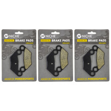 NICHE Alloy Steel Front Rear Brake Pad Set for Polaris Sportsman 500 400 450 2203628 2204088 2205606 1911279 Organic 3 Pack