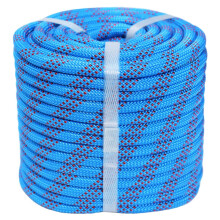 YUZENET gevlochten polyester boomverzorgerstouw (3/8 inch x 100 voet) Hoogwaardig buitentouw voor rotsklimmen, wandelen, kamperen, schommel, blauw/roo
