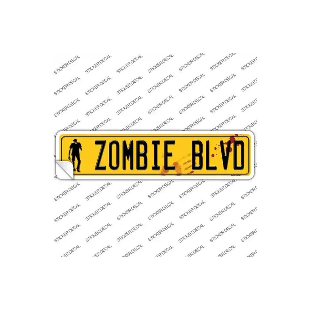 Smart Blonde K-358S-L Zombie Blvd Novelty Narrow Sticker Decal - Large 792636316937