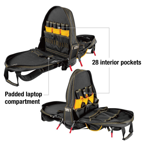 CAT Caterpillar Cat 18"""" Pro Tool Backpack  Black 2