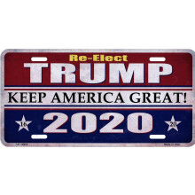 Re-Elect Trump 2024 Novelty Metal Licesplate Tag LP-12515
