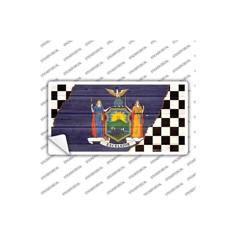 Smart Blonde Lp-13717S-S York Racing Flag Novelty Sticker Decal - Small 792636318405