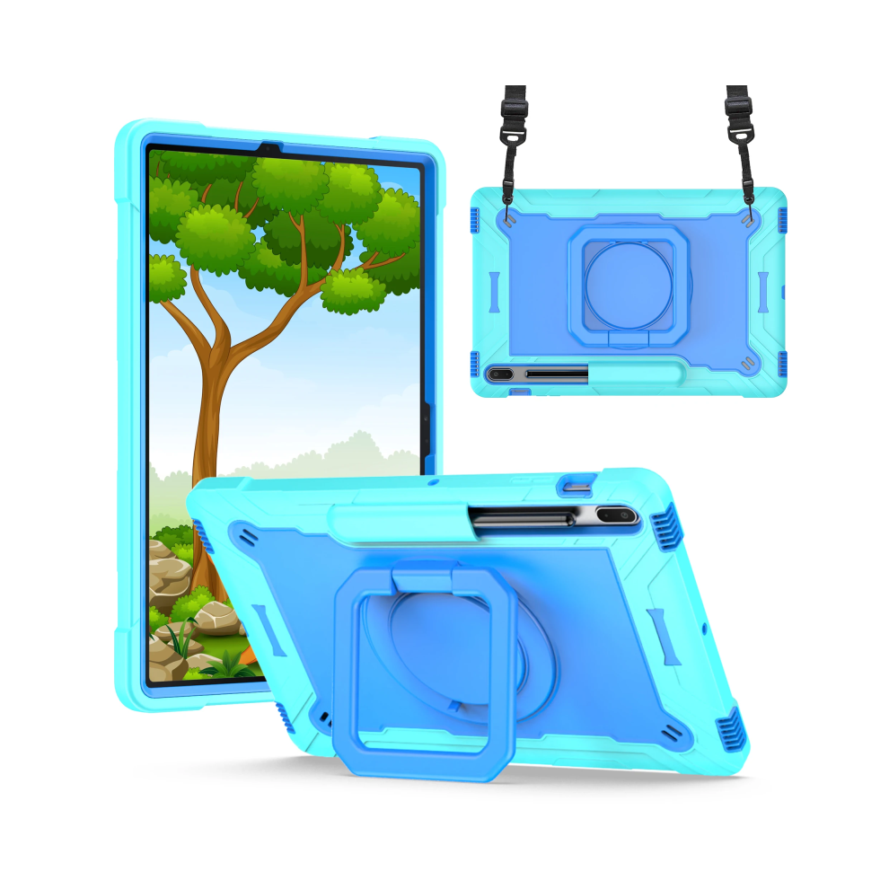 (Aqua Tab S7fe 12.4 2021) Tablet Case For Samsung Galaxy Tab S7 Plus 12.4 In Blue 967854444216