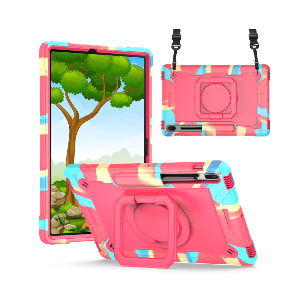 (Rainbow Rosered, Tab S7plus 12.4 2020) Tablet Case For Samsung Galaxy Tab S7 Plus 12.4 In 967854444247