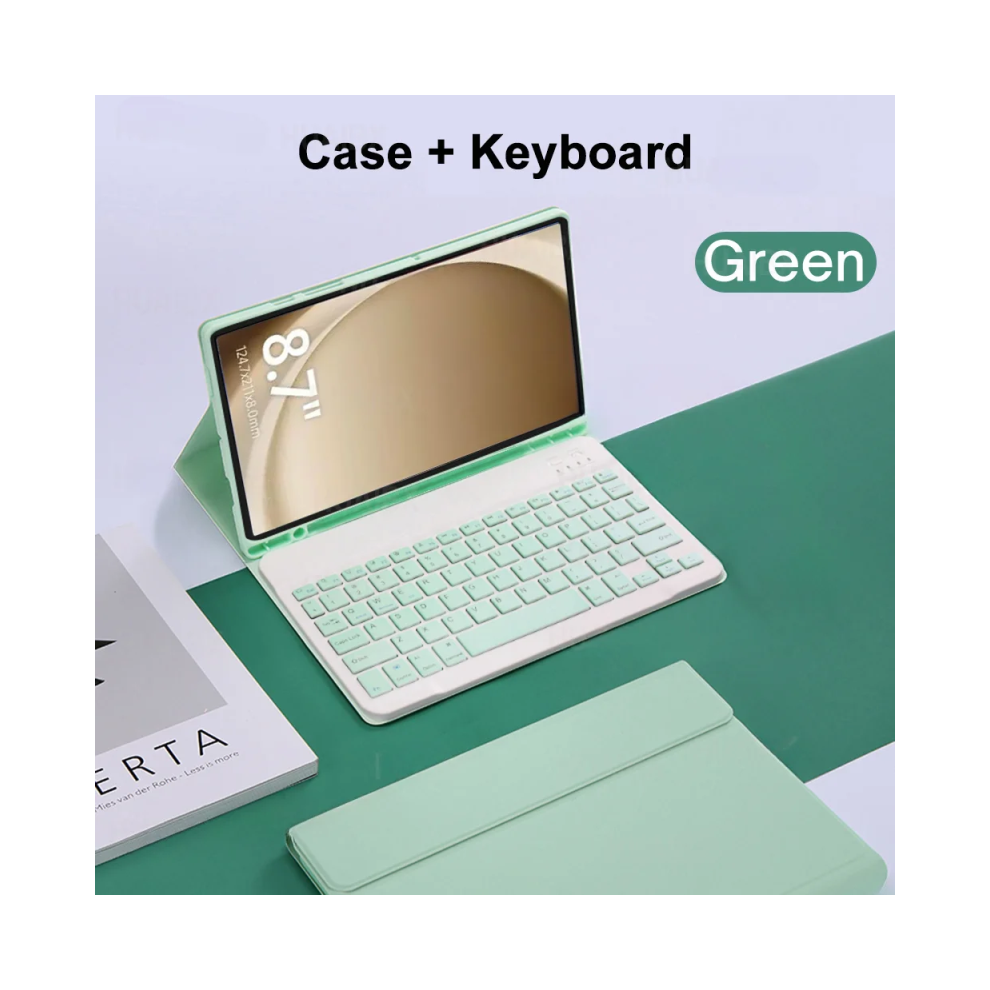 ( A, Russian Keyboard) For Samsung Galaxy Tab A9 8.7 Inch Case, Keyboard Green 967854429626
