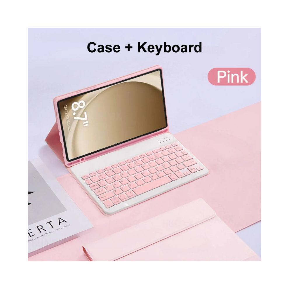 ( A, German Keyboard) For Samsung Galaxy Tab A9 8.7 Inch Case, Keyboard Pink 967854430448