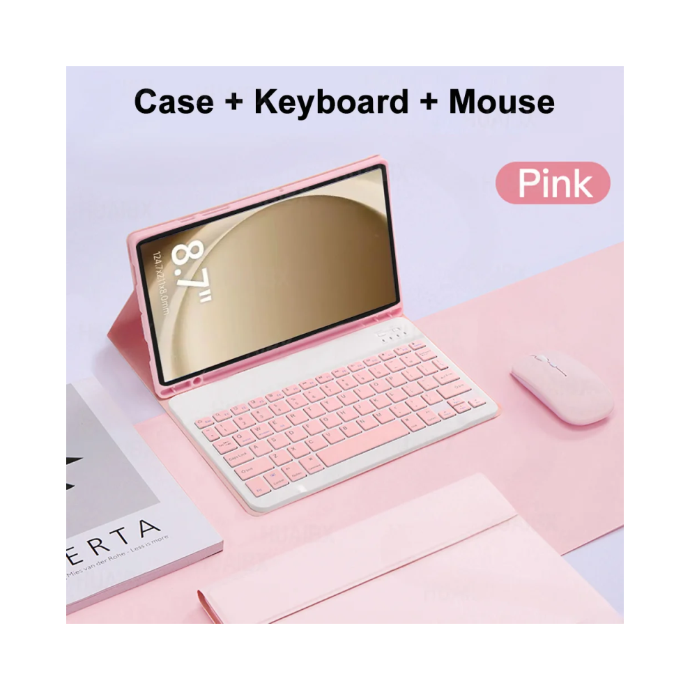 ( B, German Keyboard) For Samsung Galaxy Tab A9 8.7 Inch Case, Keyboard Pink 967854430721