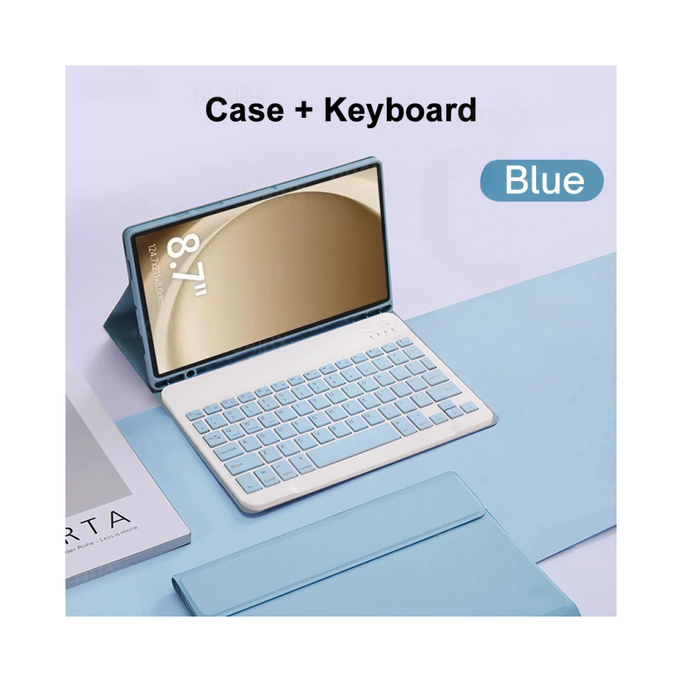 ( A, English Keyboard) For Samsung Galaxy Tab A9 8.7 Inch Case, Keyboard Blue 967854430899