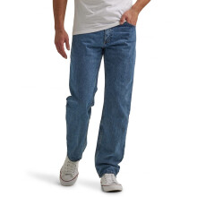 Jean classique 5 poches Wrangler Authentics pour homme, coupe classique, en coton, bleu vintage gris, 28 l x 32 L