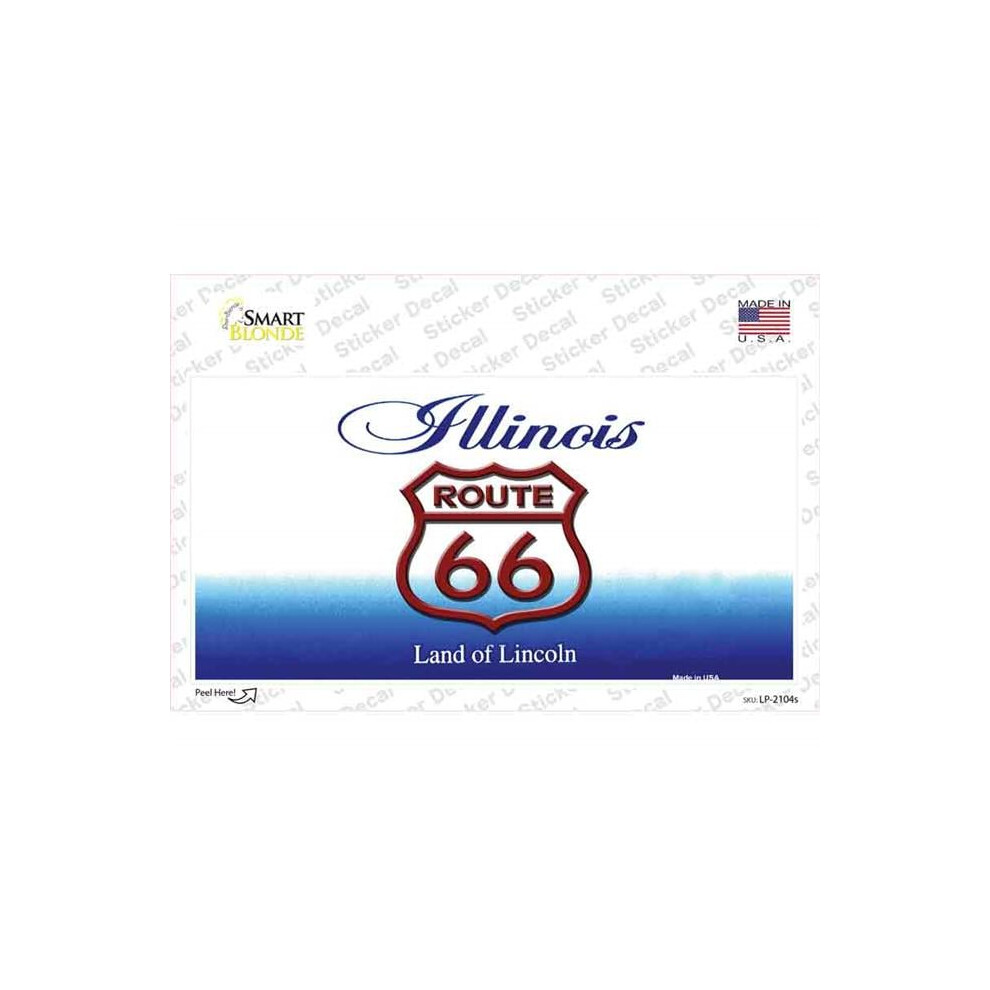 Smart Blonde Lp-2104S-M Route 66 Shield Illinois Novelty Sticker Decal - Medium 792636319358