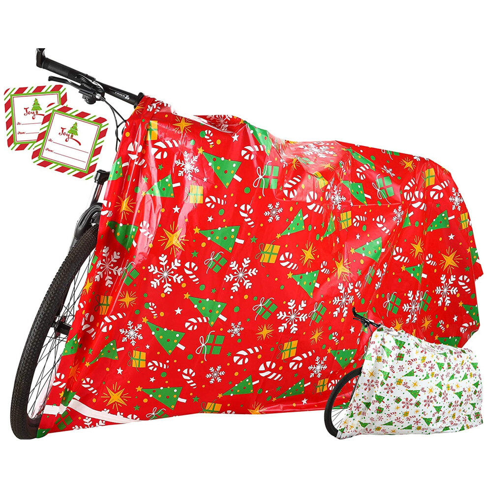 Joyin Borse Da Regalo Di Natale Jumbo 2 Pc Jumbo 60 "X 72" Con Etichette Regalo Per Borse Per Regali Di Grandi Dimensioni, Bicicletta Per Le Vacanze, Decorazioni Regalo Del Stagione Natalizia-image