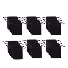 JIAKAI 30 stuks fluwelen dubbele trekkoord stoffen tas. Sieraden trekkoord zakjes voor kleine sieraden armband/hoofdtelefoon tas/kralen/kruiden/cadea