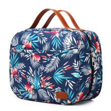 Bosidu Hanging Travel Toitrage Sac de grande capacite Organisateur de toilette de voyage cosmetique pour femmes avec 4 compartiments et 1 crochet