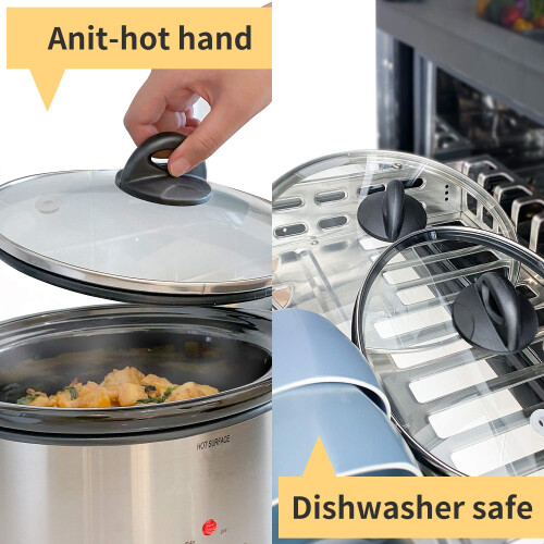 2 PACK Pot Lid Top Replacement Knob Sector Style. Kitchen Cookware Universal Replacement Pan Lid Holding Handles. 2