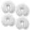 Saloniture 4-Pack Coperture per Culla Massaggio in Cotone Flanella 100% - Fitted White 1
