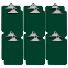 Better Office Products grne Kunststoff-Klemmbretter, 12 Stck, langlebig, 31,8 x 22,9 cm, Standard-Metallclip, grn, 12er-Set