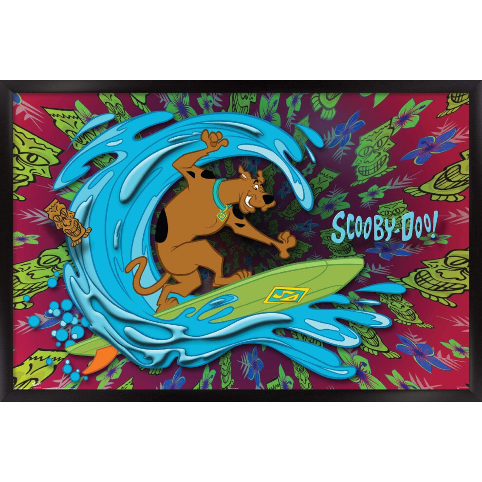 Affiche murale Surf Scooby-Doo de Trends International, 37,7 x 57,1 cm, cadre noir
