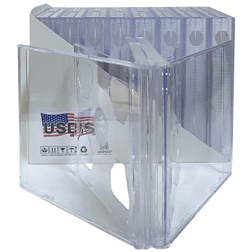 USDISC CD Jewel Cases Chubby 24mm Sextuple 6 Disc Clear Pack om 25 1