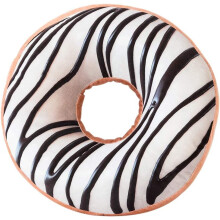 Almohada de tiro redondo de Hyseas 14 pulgadas Donut blanco Donut 3d Decorativo digital Decorativo cmodo suave suave Funda Funning Food Almohada Lig