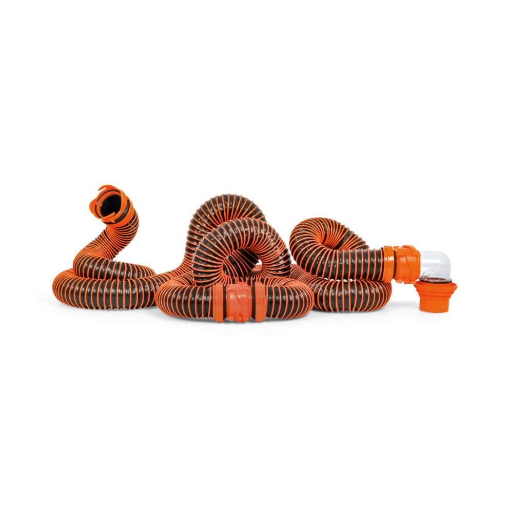 Camco Rhino Extreme 20-Foot Rv Sewer Hose Kit - Crush Resistant Tpe Technology - Swivel Fittings For Secure Connection - Rv Heavy Duty Sewer Hose For 014717210126