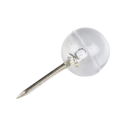 Jampapir Farverige push -stifter - Round Head Map Thumb Tacks - Clear Pushpins - 100/Pack 2