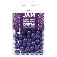Farebn pripin ciky JAM PAPER - okr hle pripin ciky s mapou - fialov pripin ciky - 100 ks/balenie