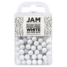 Farebn pripin ciky JAM PAPER - okr hle pripin ciky s mapou - biele pripin ciky - 100 ks/balenie