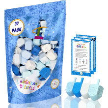 Dreidel Company Hanukkah Blue and White Plastic Dreidel (30-Pack)