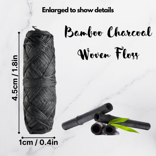 Boonboo Dental Floss Refill Heads Charcoal Woven Thread Spools 2 Pack 200ft (MINT) 1
